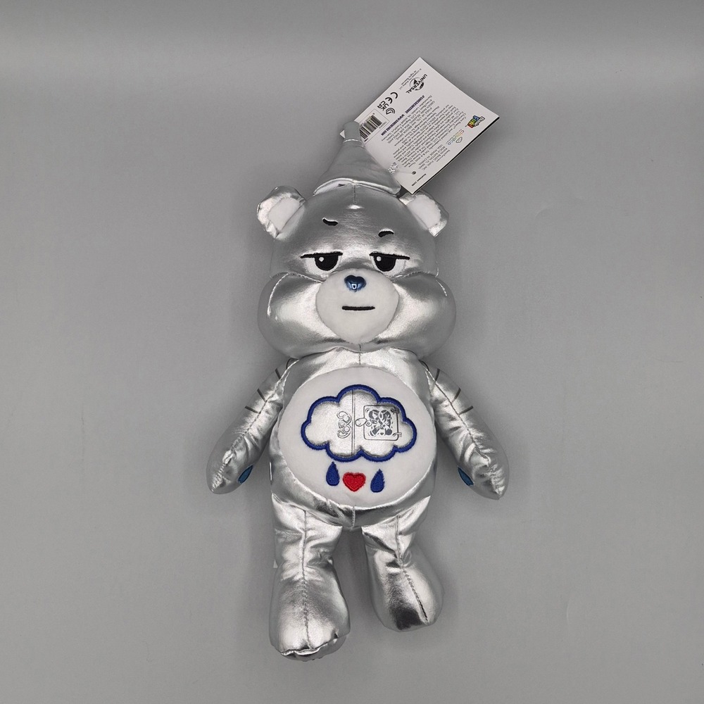 Care Bears x Wicked Tin Man Grumpy Bear Metallic Silver Plush Basic Fun 2025 NEW